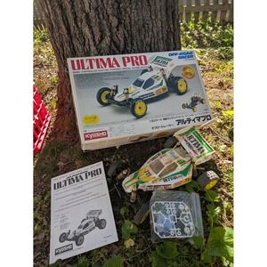Vintage Kyosho Ultima Pro 1/10 RC Buggy Kit 3117 Graphite Chassis Box Manual